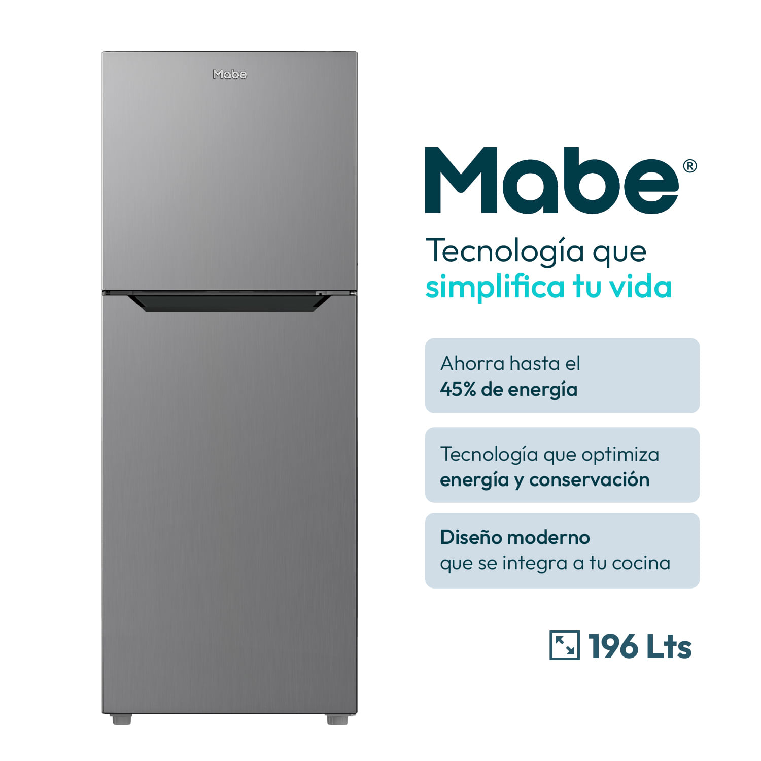Refrigeradora Mabe 196 L No Frost RMN220PVPRX0 Gris