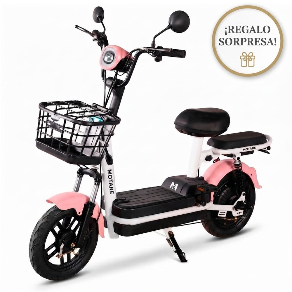 Bicimoto Electric Motare Happy  Rosado - Batería Extraíble
