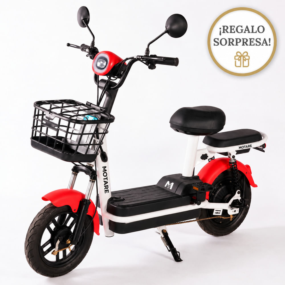 Bicimoto Electric Motare Happy  Rojo - Batería Extraíble