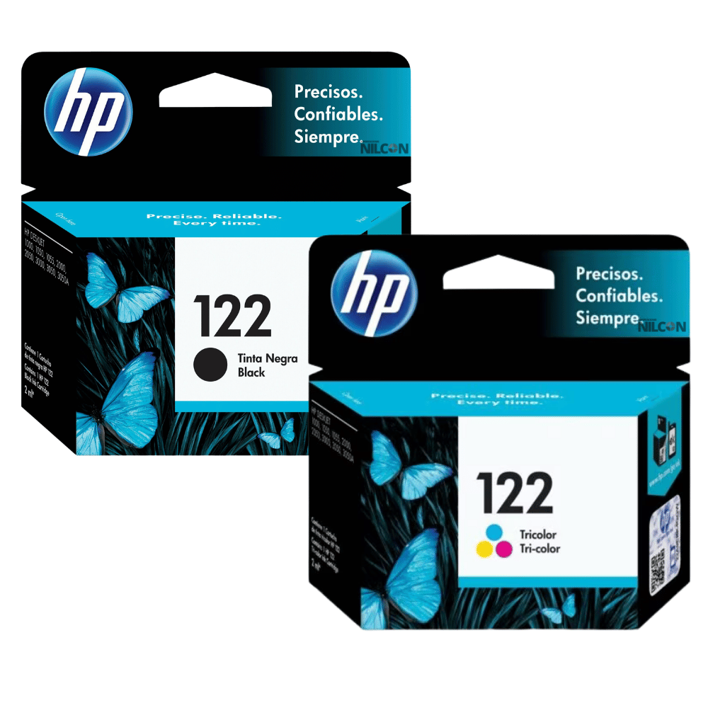 Tintas HP 122 Original Negro y Tricolor CH561HL - CH562HL - Para DeskJet 1000
