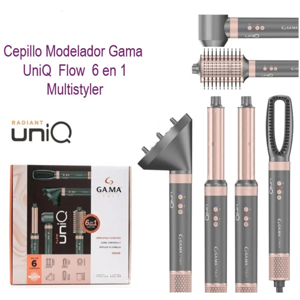 Cepillo Secador Multistyler Uniq Flow 6 En 1