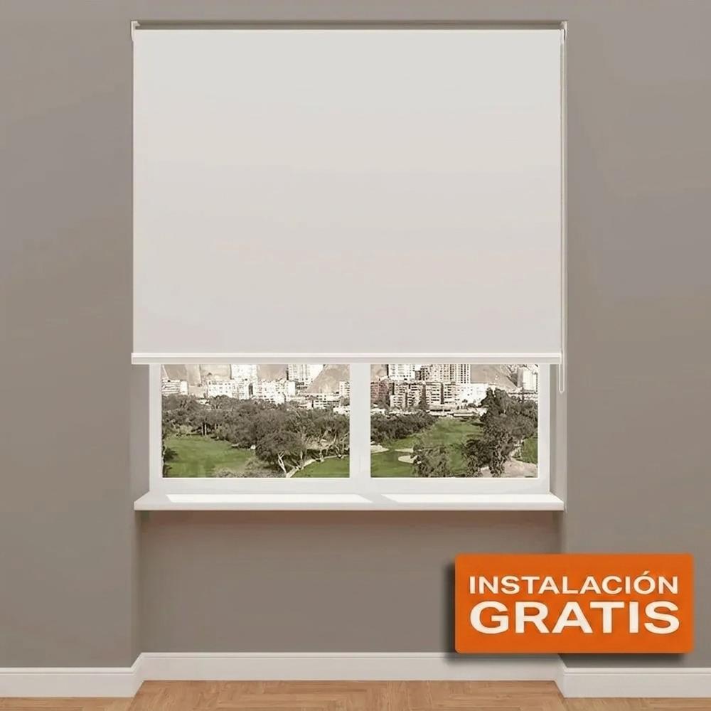 Cortina Roller Blackout Premium Blanco 70 x  140 cm - Incluye instalación