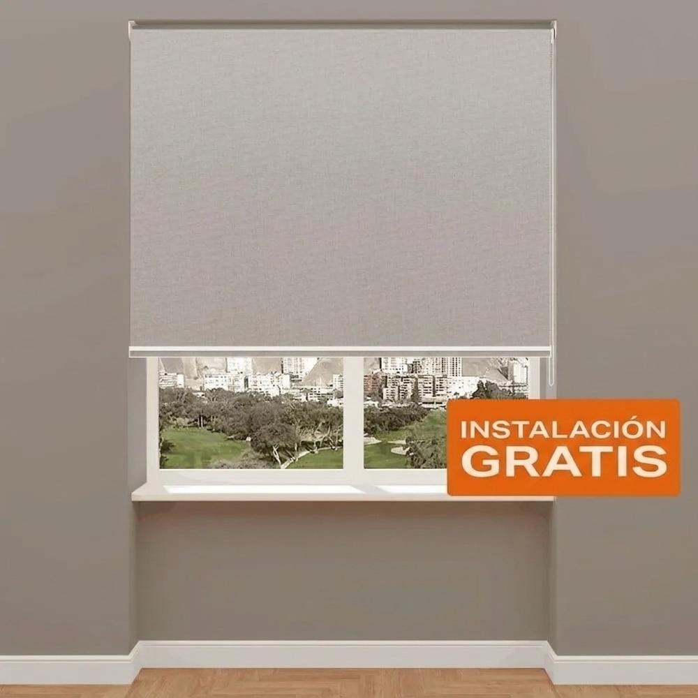Cortina Roller Blackout Premium Gris 60 x  230 cm - Incluye instalación