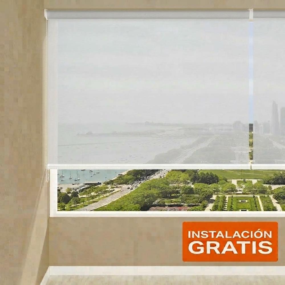 Cortina Roller Screen 5% Gris  150 x  250 cm - Incluye instalación