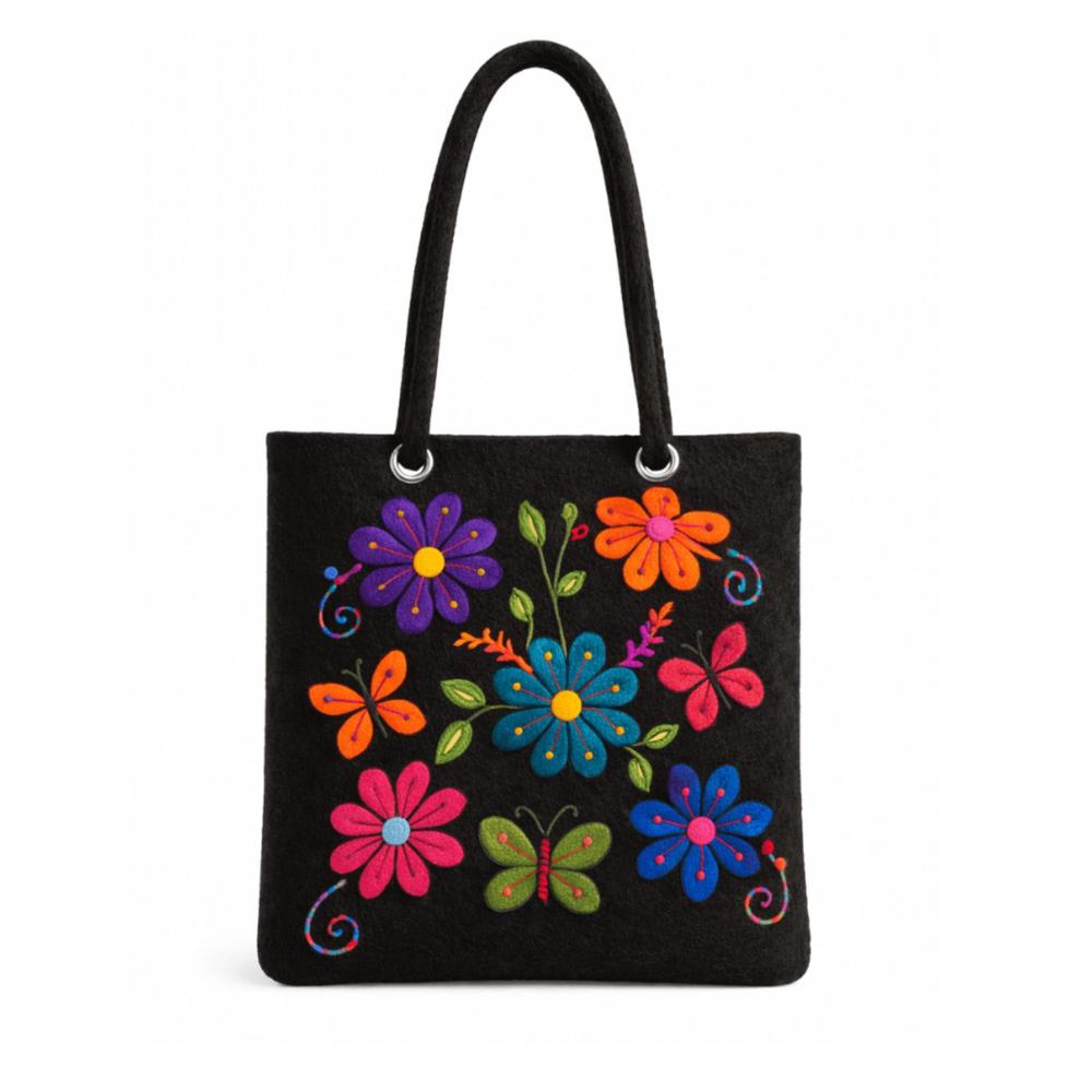 CARTERA KILLA NEGRA ECOALPACA FIELTRO BABY ALPACA