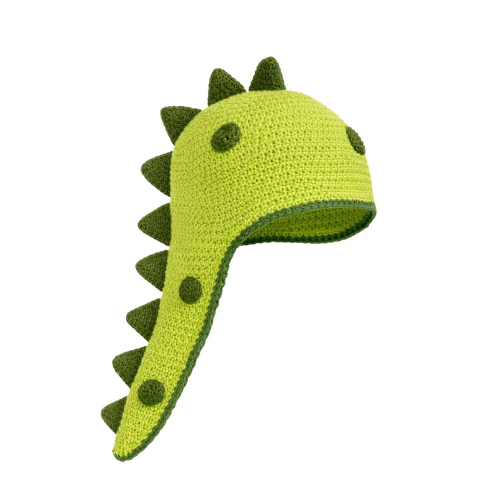GORRO DINOSAURIO ECOALPCA ACCESORIO TEJIDO FIBRA BABY ALPACA
