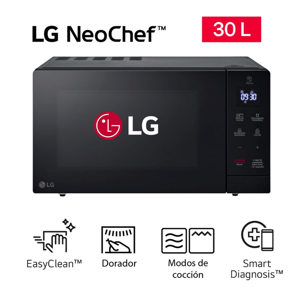 Horno Microondas LG MH7032JAS 30L Negro