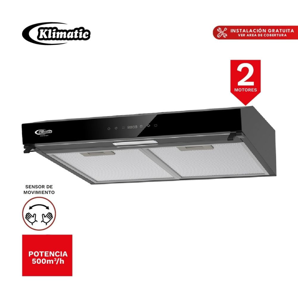 Campana Extractora Klimatic 60cm Amsterdam Black