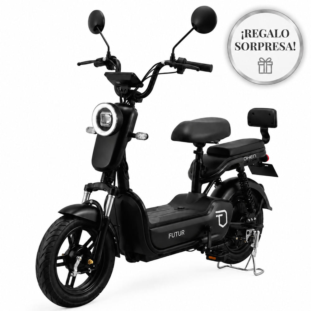 Bicimoto Eléctrica OXEN de Litio 350W Negro