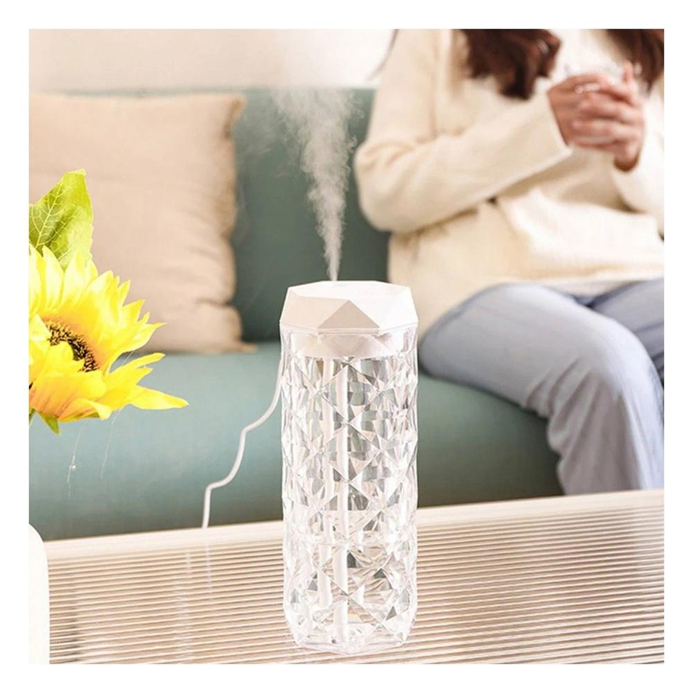 Difusor Aromatico Humidificador Inteligente 1L Cristal Luz Led Hogar YPapel Regalo