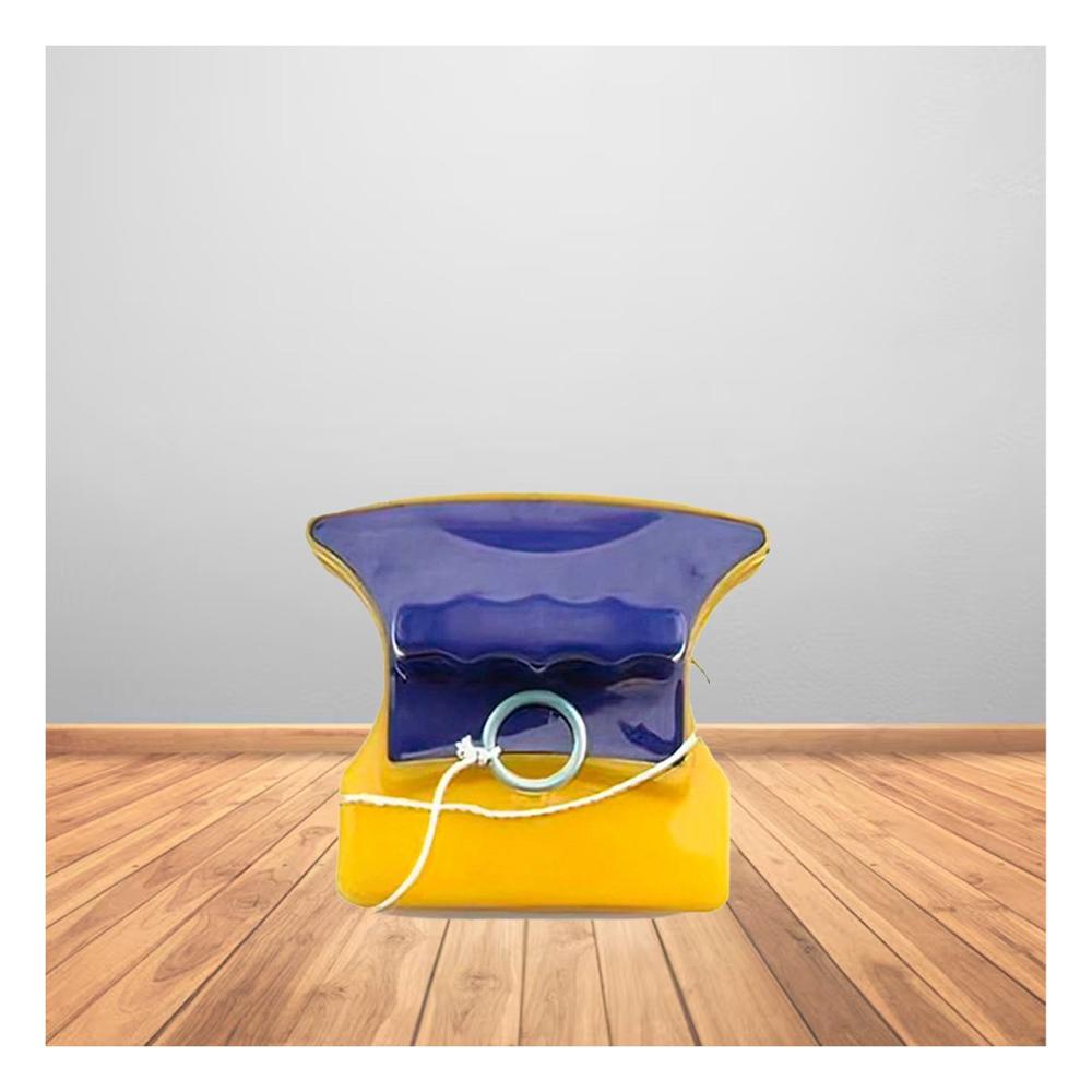 Articulo Vidrios Magnetico Cuadrado Azul Amarillo para Casa YSticky