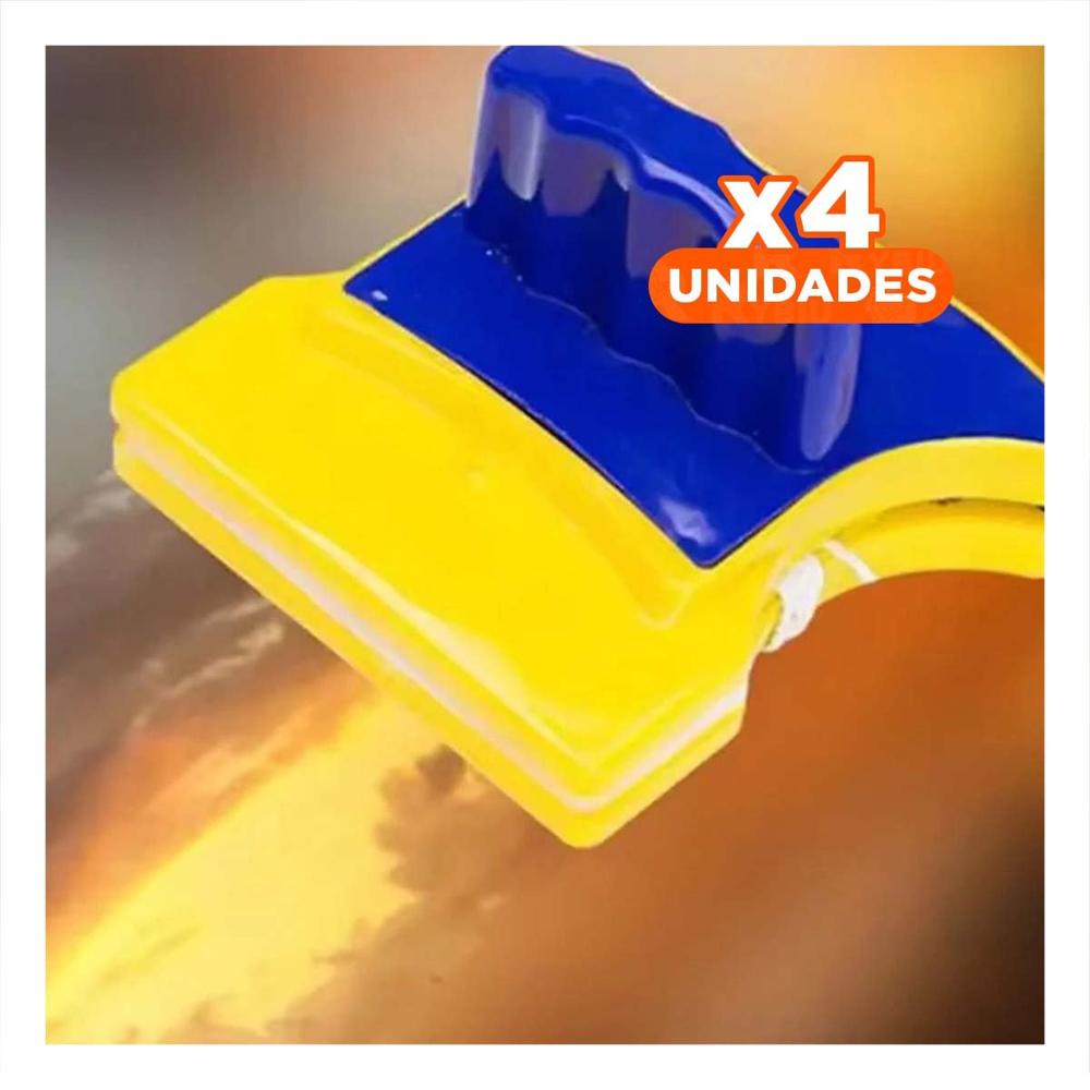 Pack4 Util Vidrios Magnetico Cuadrado Azul Amarillo para Hogar YPapel Regalo