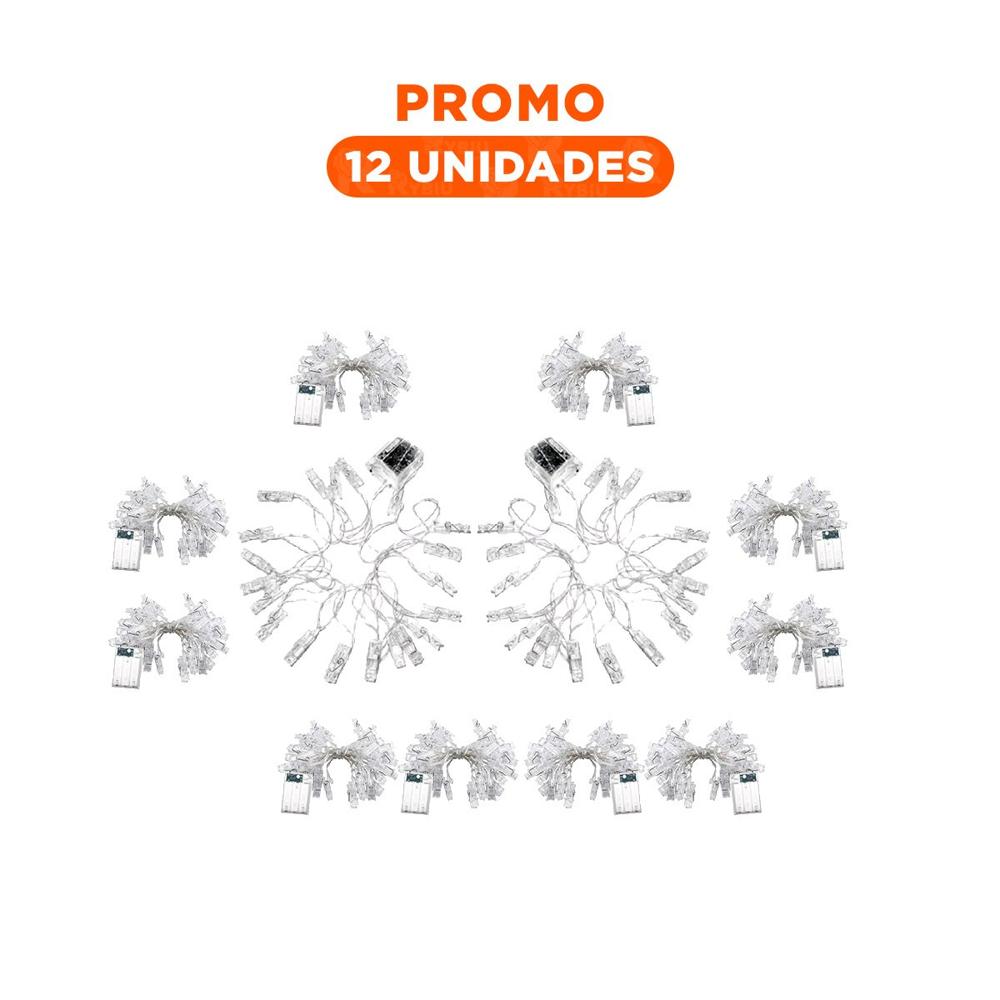 Pack12 Guirnalda Led Con 20 Clips Para Fotos 3 Metros Blanca Para Hogar YRegalo Sticker