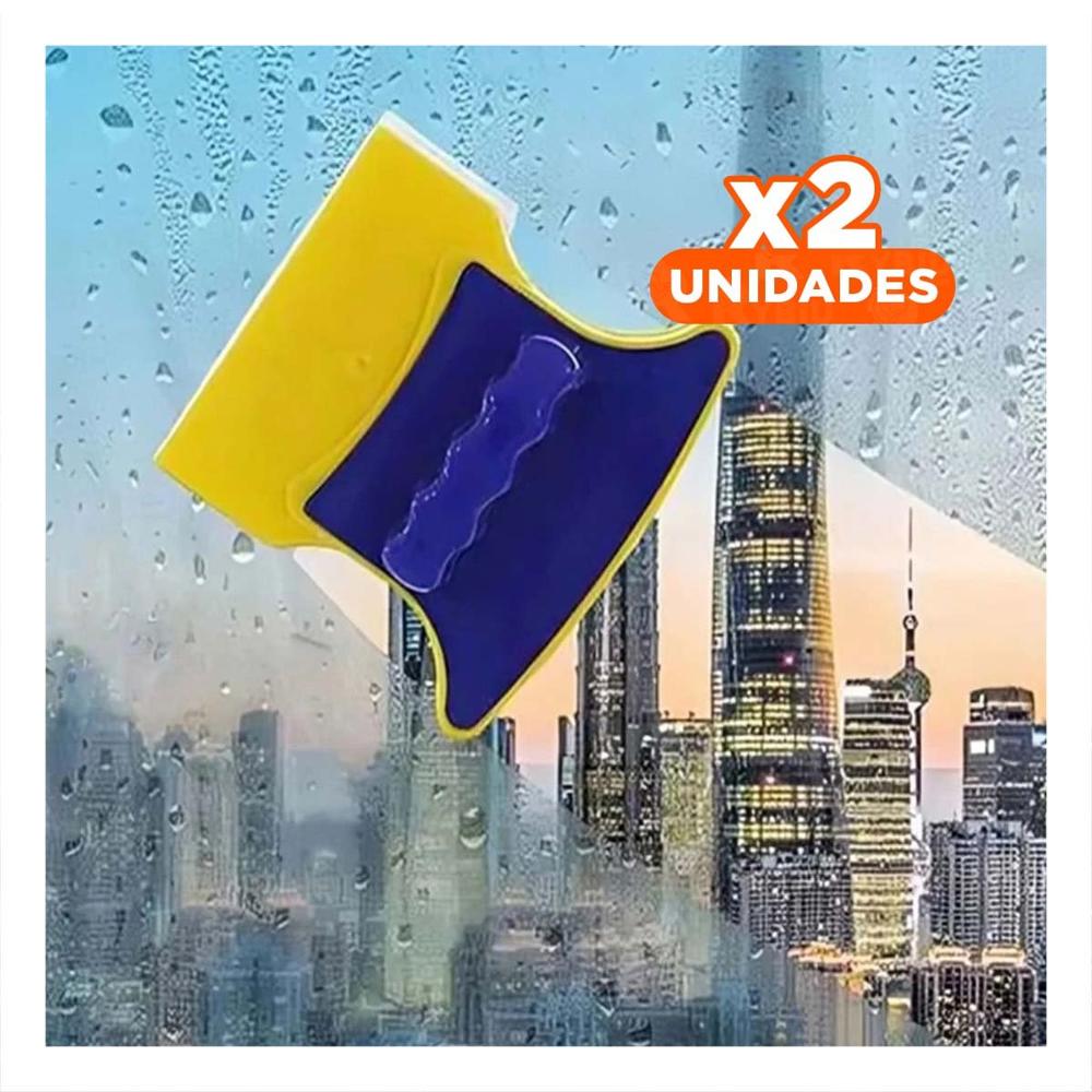 Pack2 Implemento Vidrios Magnetico Cuadrado Azul Amarillo para Casa YPapel Regalo