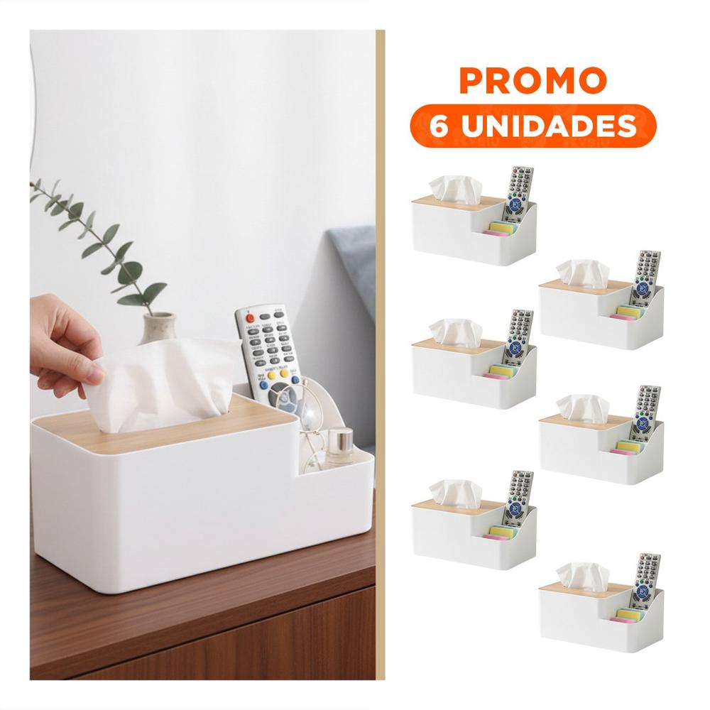 Pack6 Porta Objetos Multifuncional para Servilletas  Versatil y Funcional Blanco