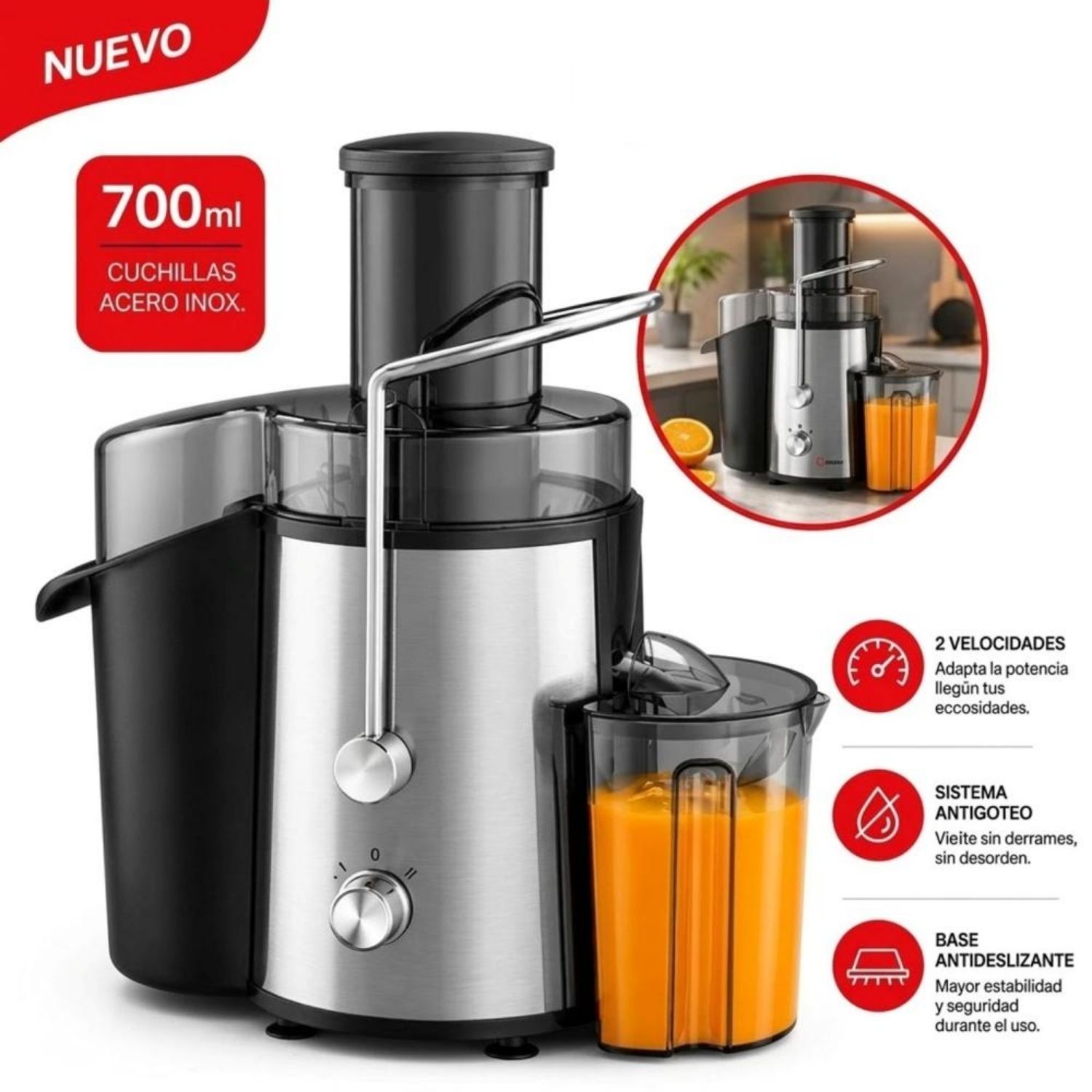 Extractor de Jugo 700 ml  EM-41