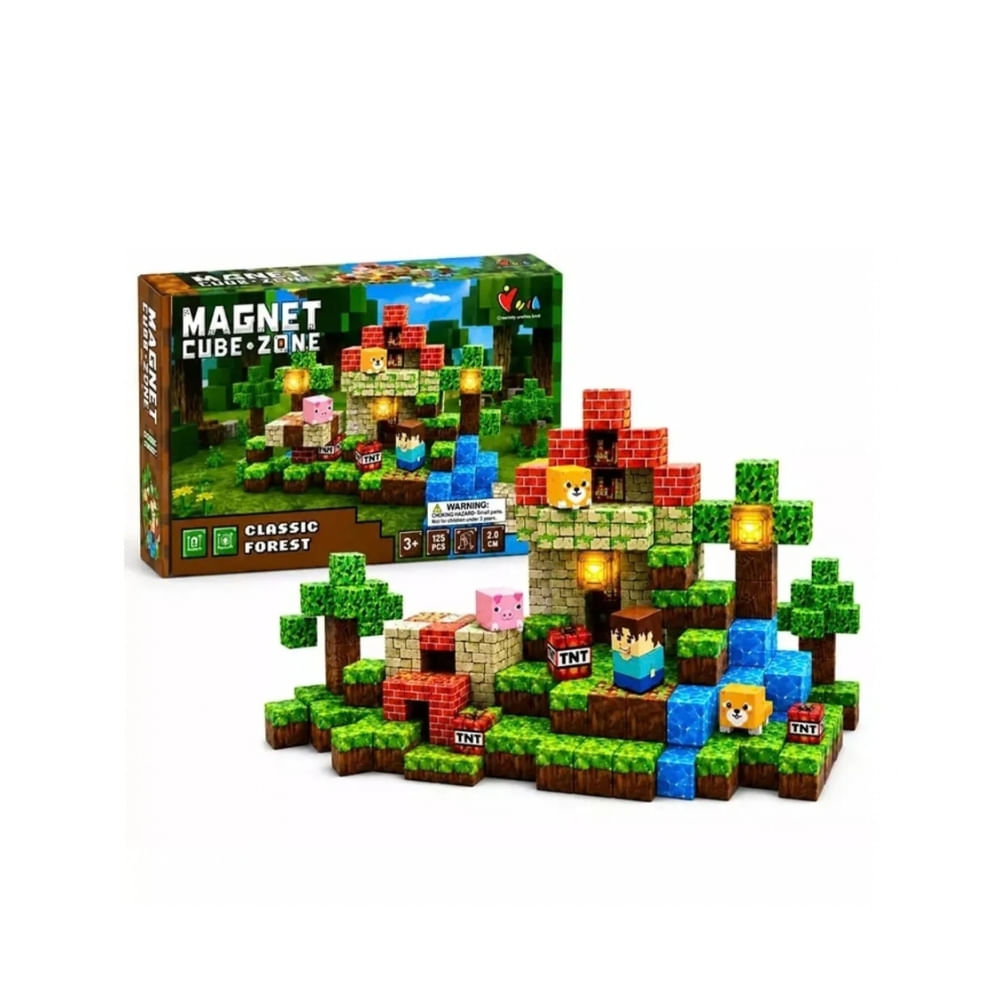 Juguete Set de Bloque Magnetico Cube Zone de 125pcs