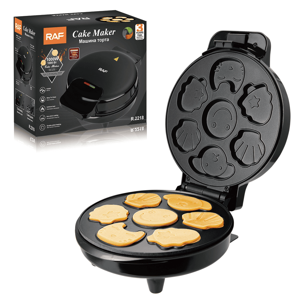CAKE MAKER MÁQUINA PARA 7 GALLETAS 1000W RAF R.2218