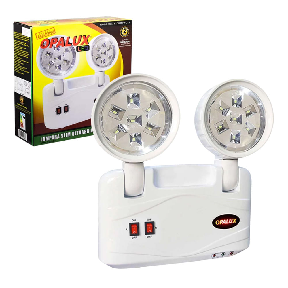 Lampara De Emergencia OPALUX 9101.220LED con 14 Led de Alta Duracion