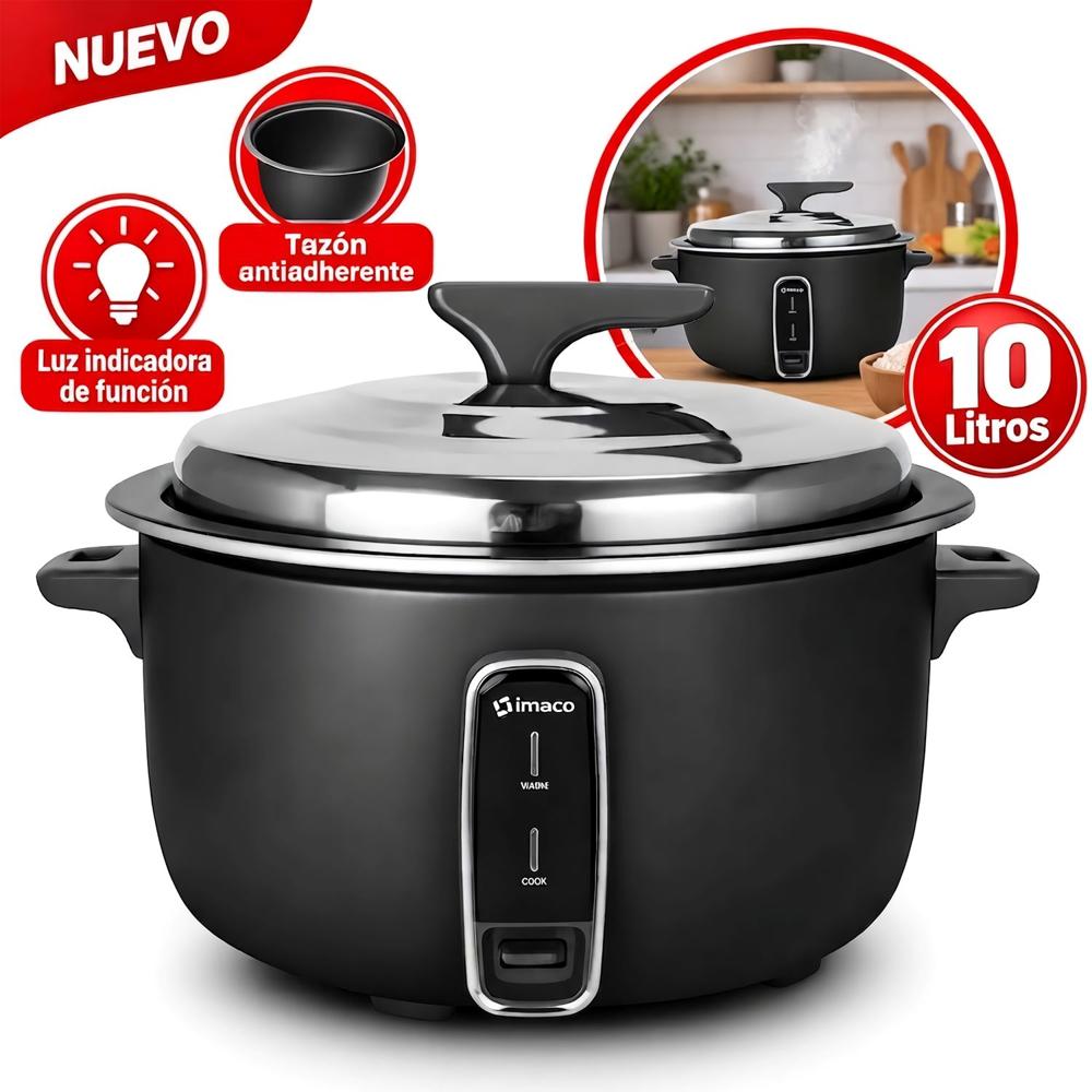 Olla arrocera 10 litros Tapa metal RC930 Imaco