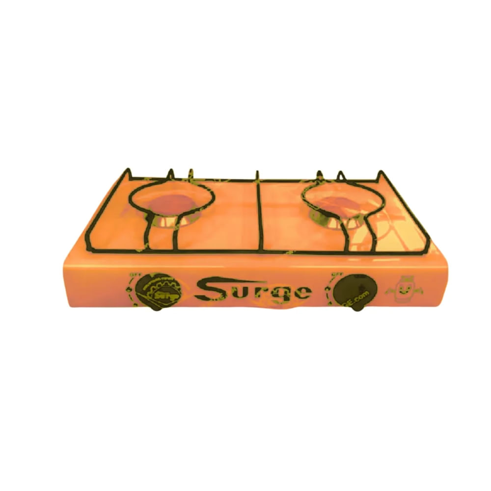 Cocina SURGE de Mesa Dos Hornillas a Gas Naranja