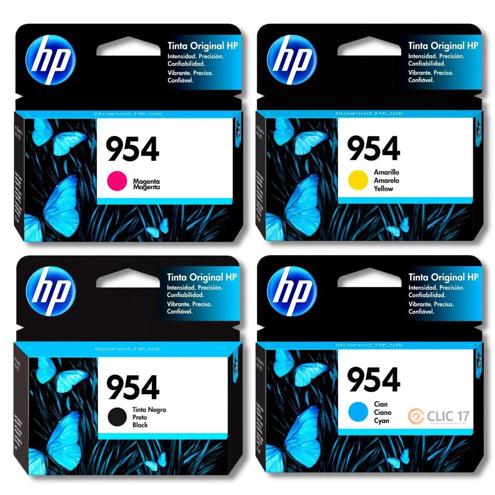 Pack Tinta HP 954 Cyan, Magenta, Amarillo, Negro Original