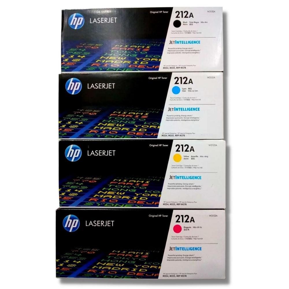 Toner HP 212A Cyan Magenta Amarillo Negro Pack de 4