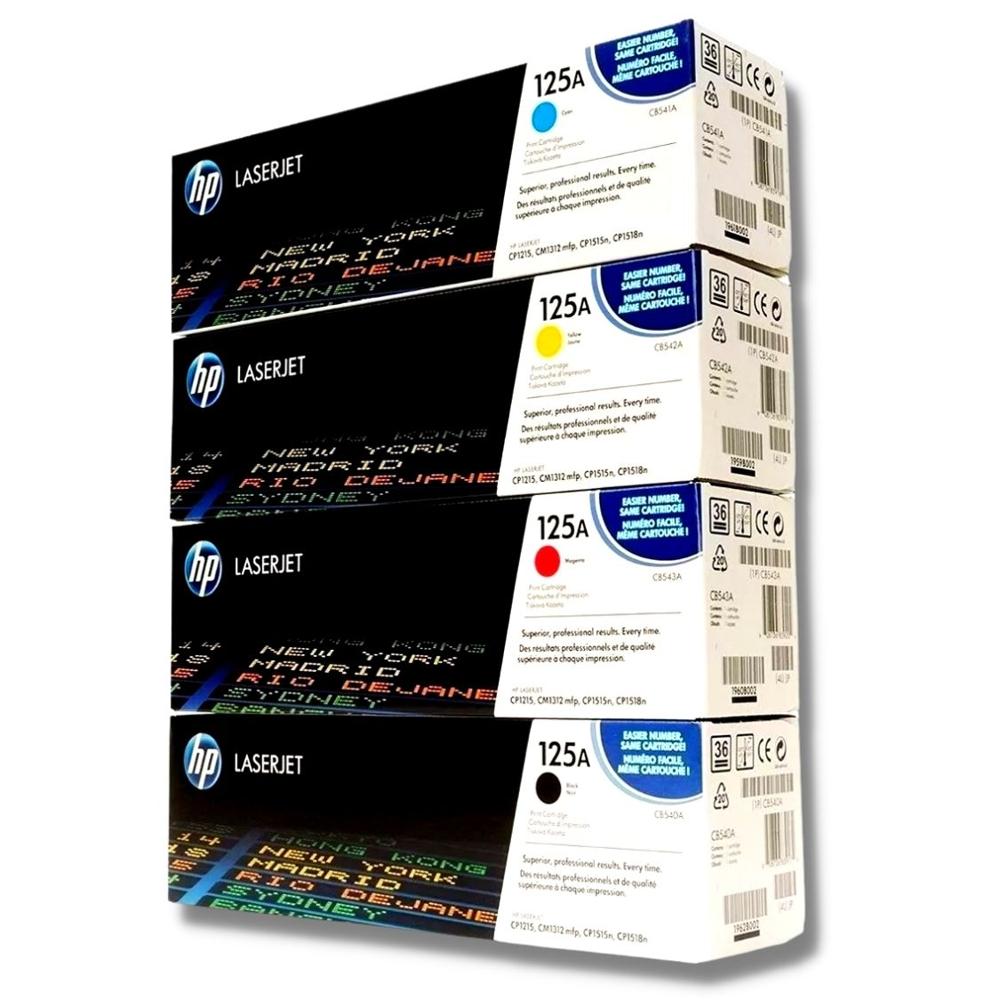 Toner HP 125A Cyan Magenta Amarillo Negro Pack de 4
