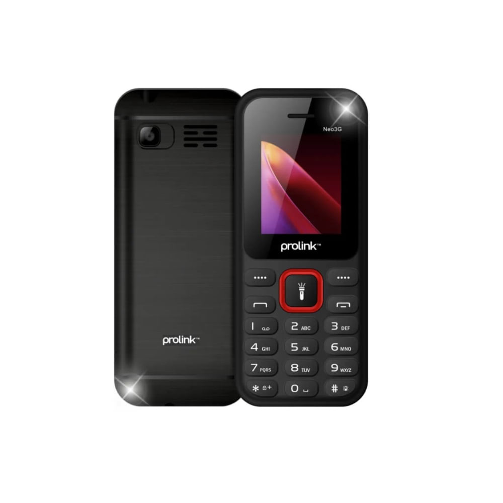 Celular PROLINK NEO3G 3G BLACK RED Dual Sim Negro Rojo