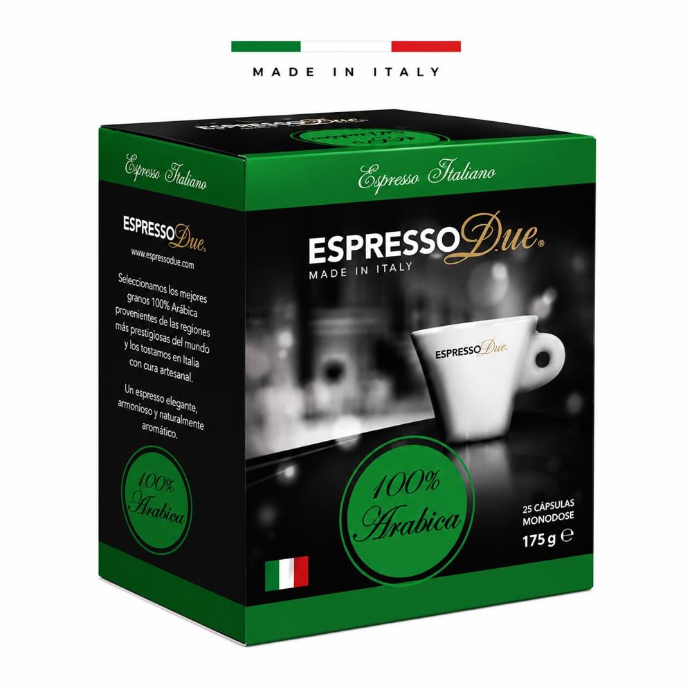 Cápsula de Cafetera italiana Espresso due  Arábica