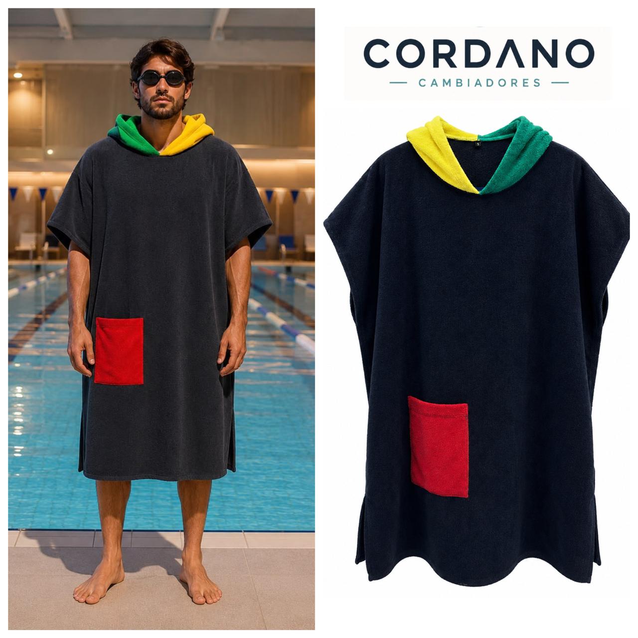 Toalla Cordano Poncho Adulto Rasta Talla L Unisex