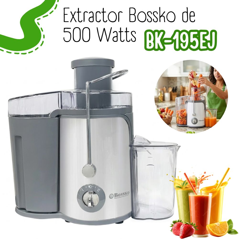 Extractor De Jugos Bossko BK-195EJ - 500 W Plomo