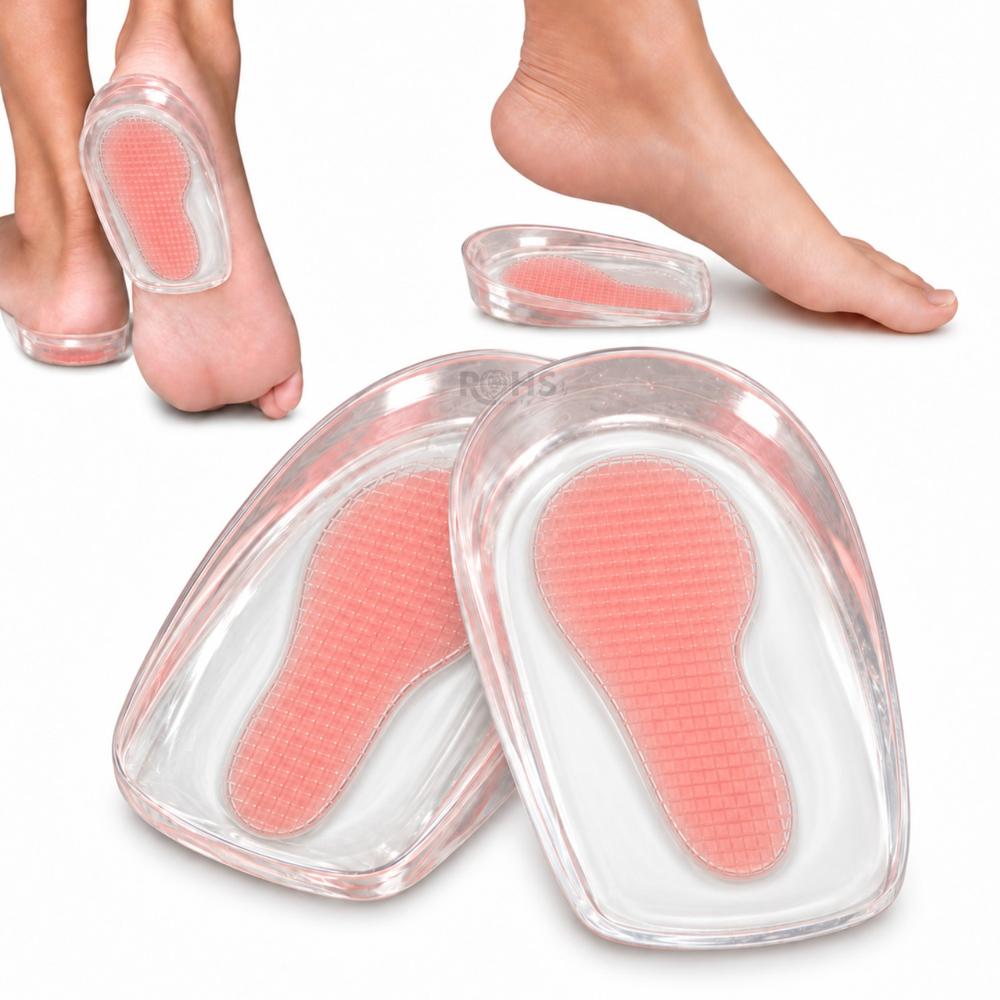 Taloneras De Gel De Silicona Rosado Para Talón Con Amortiguación Cómoda 1 Par