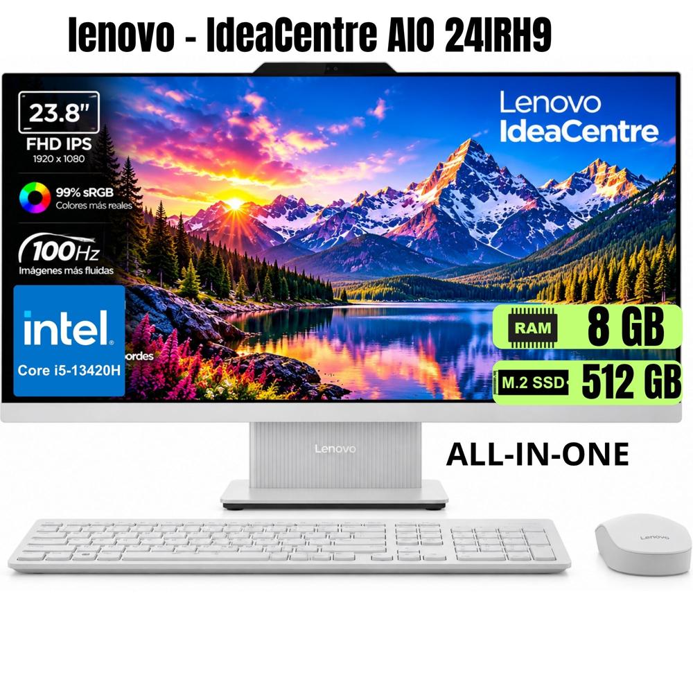 ALL IN ONE LENOVO IDEACENTRE AIO 24IRH9 INTEL CORE i5  Ram 8GB SSD 512GB- F0HN00MTLD