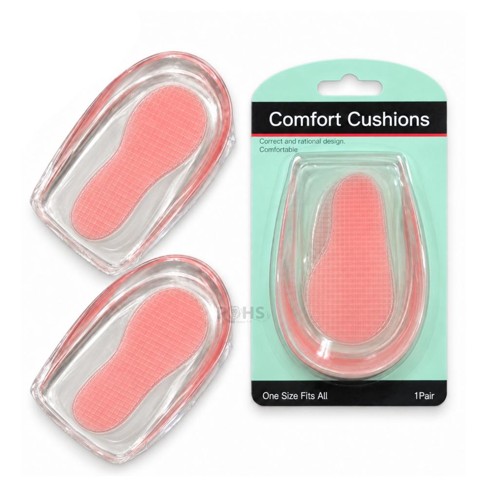 Taloneras De Gel De Silicona Rosado Para Talón Con Amortiguación Cómoda 1 Par