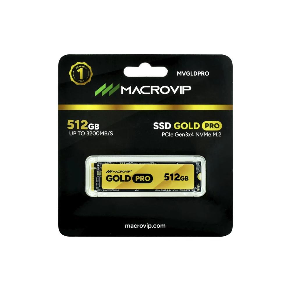 DISCO SSD 512GB M.2 2280 NVME PCIE GEN3 2400MB-S MACROVIP GOLD MVGLD-512GB