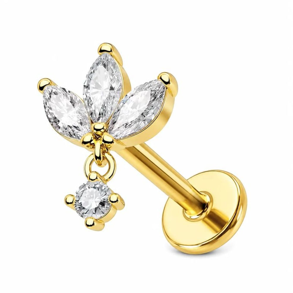 Piercing Corazón Mariposa de titanio