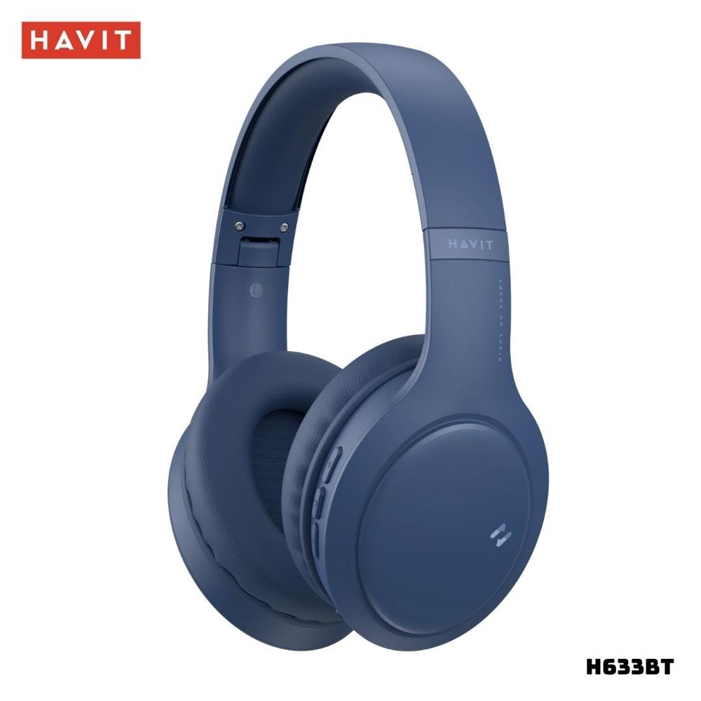 AUDIFONOS HAVIT  BLUETOOTH H633BT DISEÑO DOBLABLE - AZUL