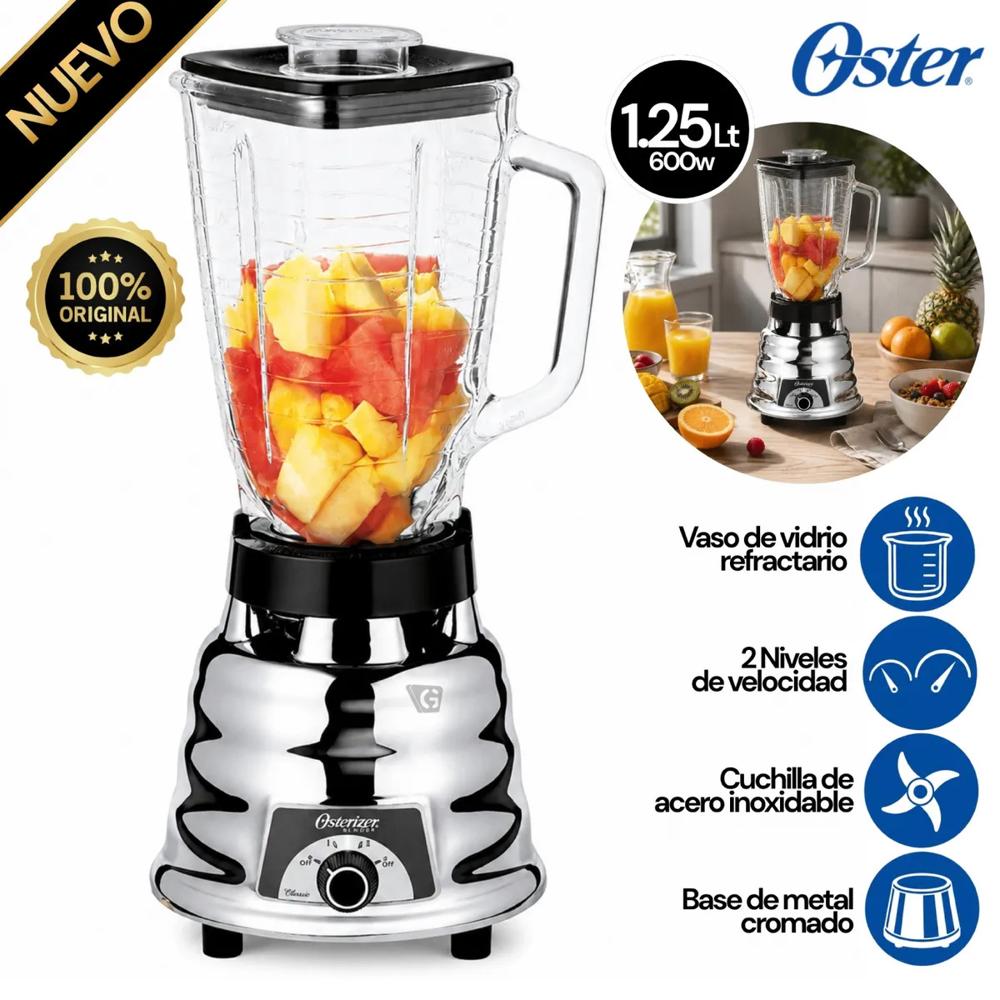Licuadora 1.25 Litros de 2 Velocidades Cromado Oster 250-22