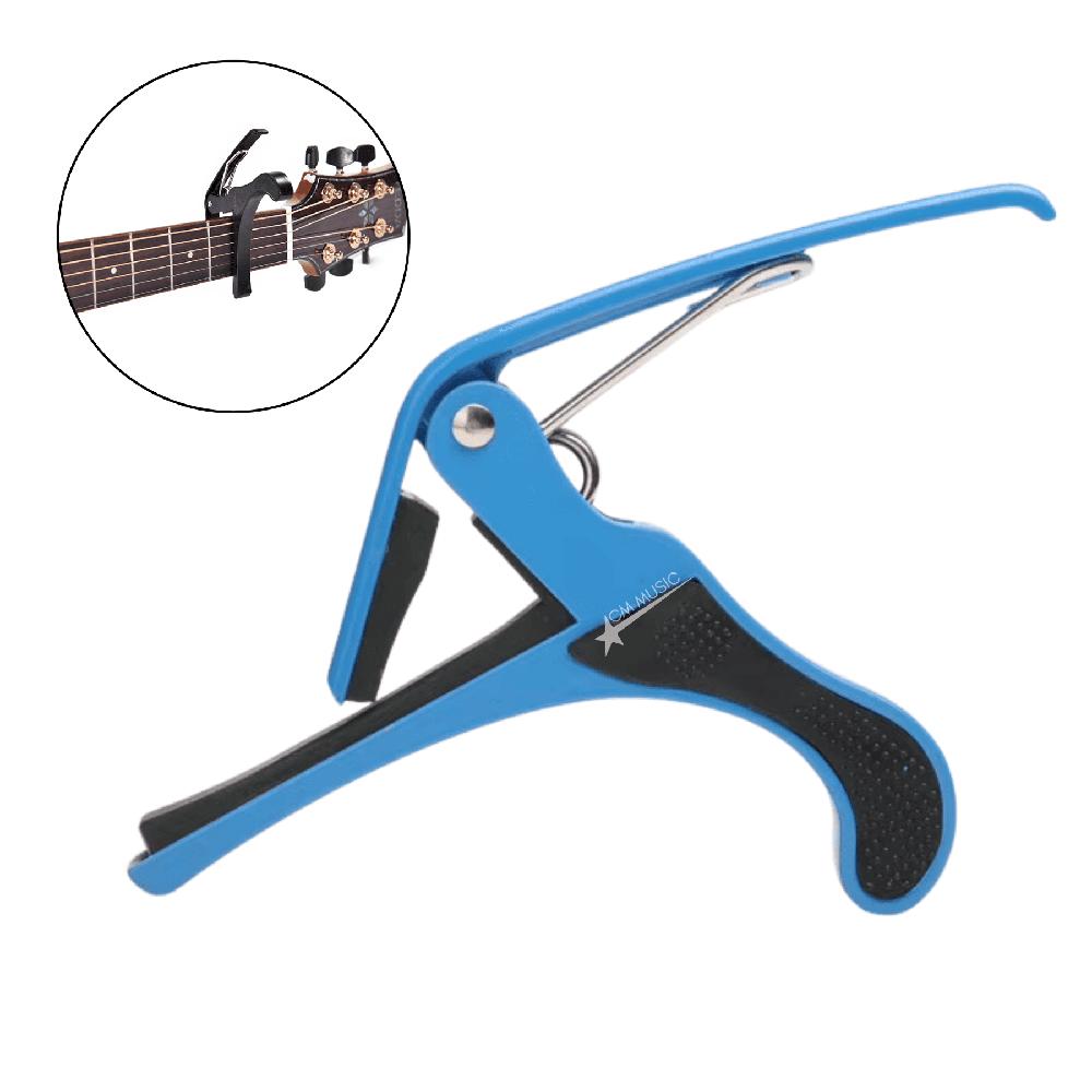 Capo para Guitarra Acústica y Eléctrica Pinza Azúl