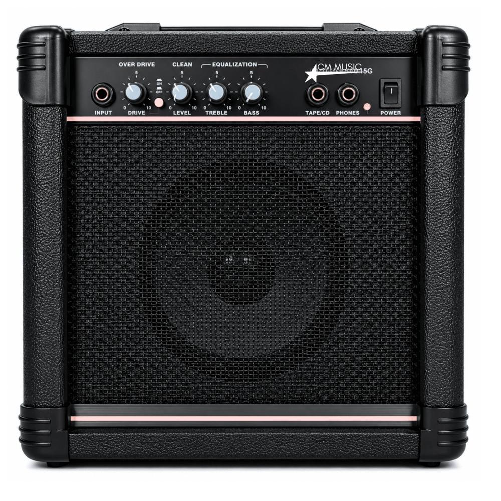 Amplificador 15W Para Guitarra Eléctrica y acústica Con Overdrive