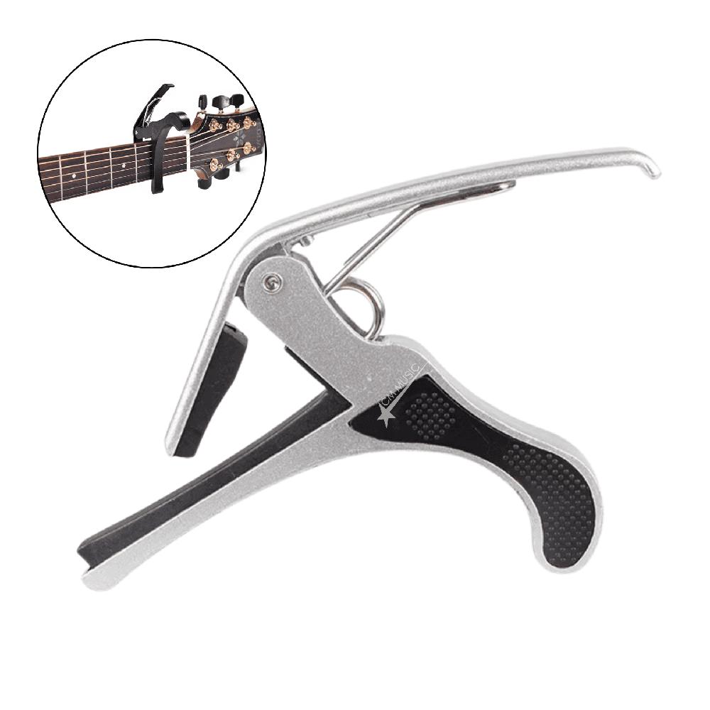 Capo para Guitarra Acústica y Eléctrica Pinza Plateado