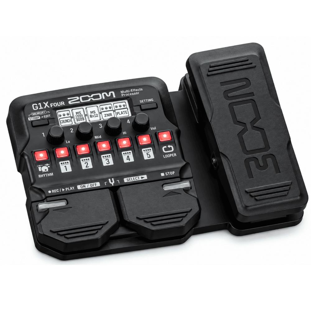 Pedal Multiefectos Zoom G1X FOUR para Guitarras Eléctricas con Pedal de Expresión
