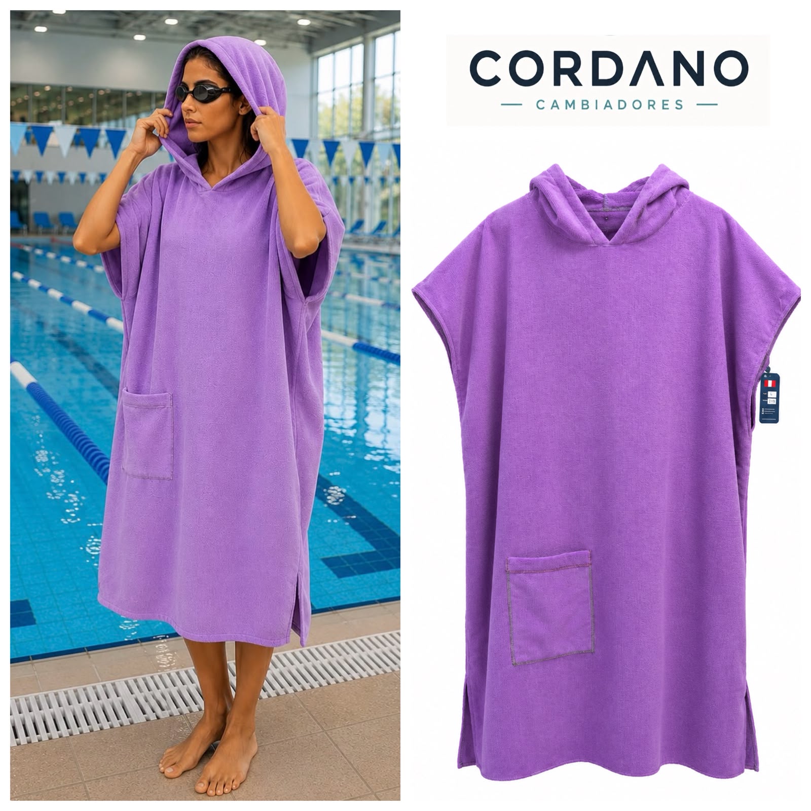 TOALLA CAMBIADOR ADULTO ML LILA CORDANO.