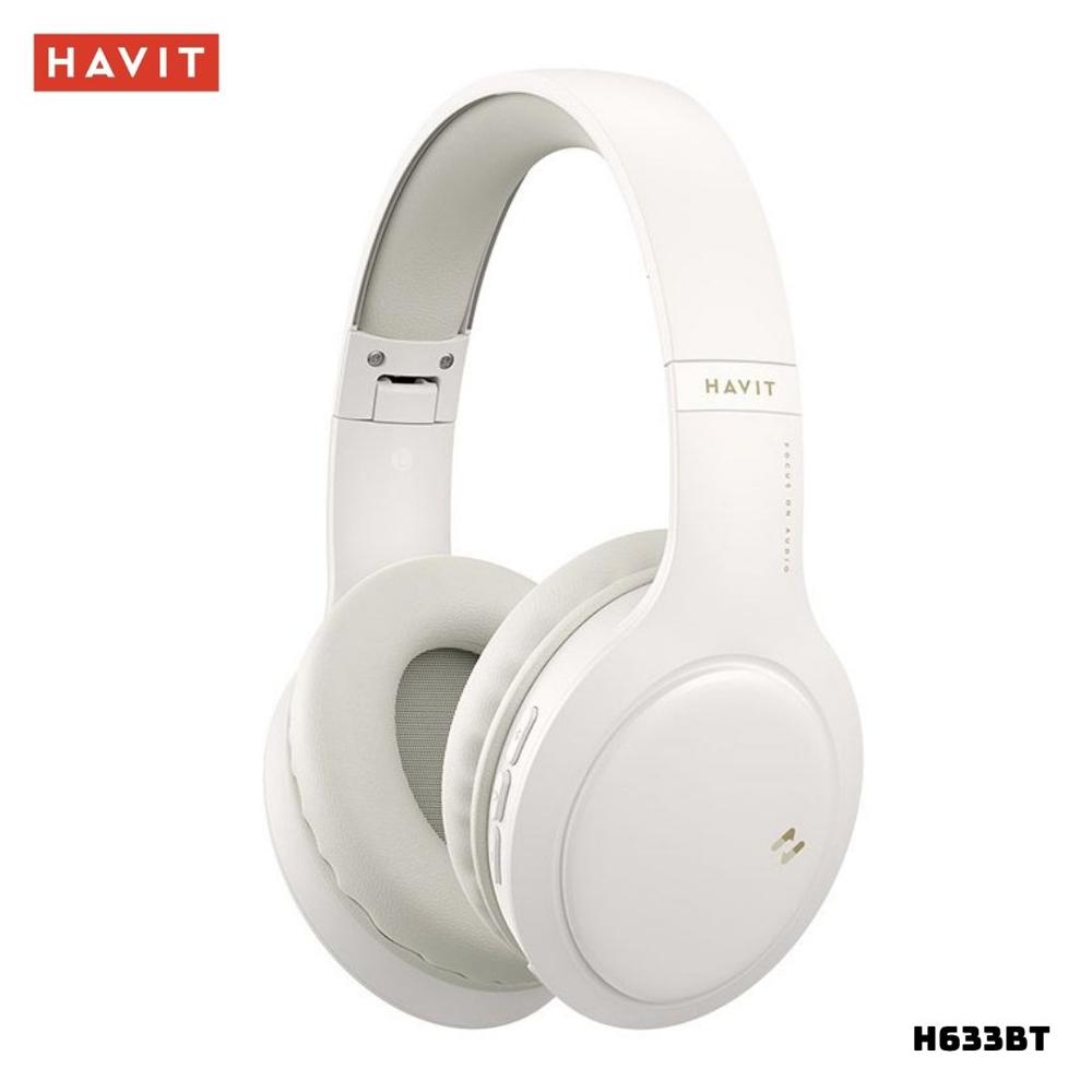 AUDIFONOS HAVIT  BLUETOOTH H633BT DISEÑO DOBLABLE - BEIGE