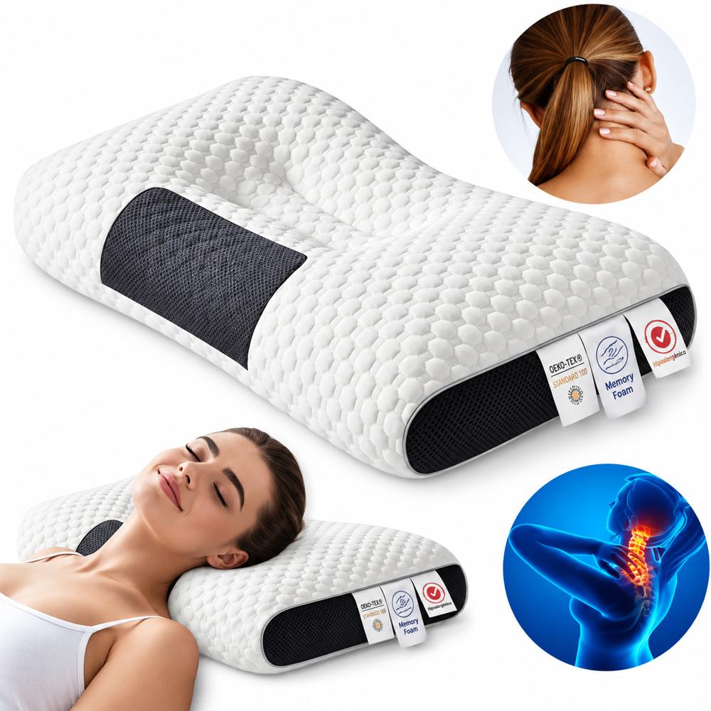Pack de 2 Almohadas Ergonomicas Ortopedicas Cojin Cuello Cervical