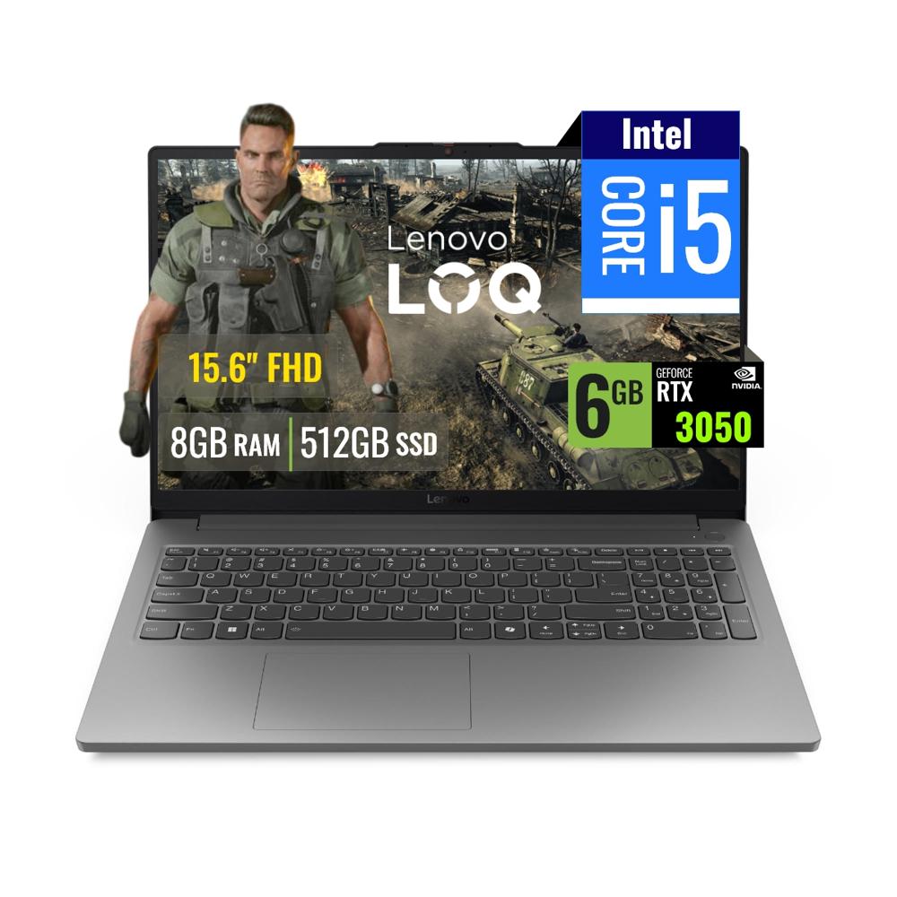 Laptop Lenovo LOQ 15IAX9E Intel Core i5 12450HX 8GB DDR5 RTX 3050 6GB SSD 512GB 15.6 FHD 83LK00ETLM