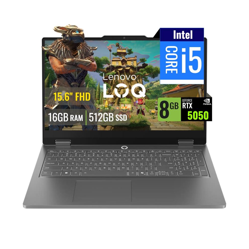 Laptop Lenovo LOQ 15IRX11 Intel Core i5 13450HX 16GB DDR5 RTX 5050 8GB SSD 512GB 15.6 FHD 83SC0055LM