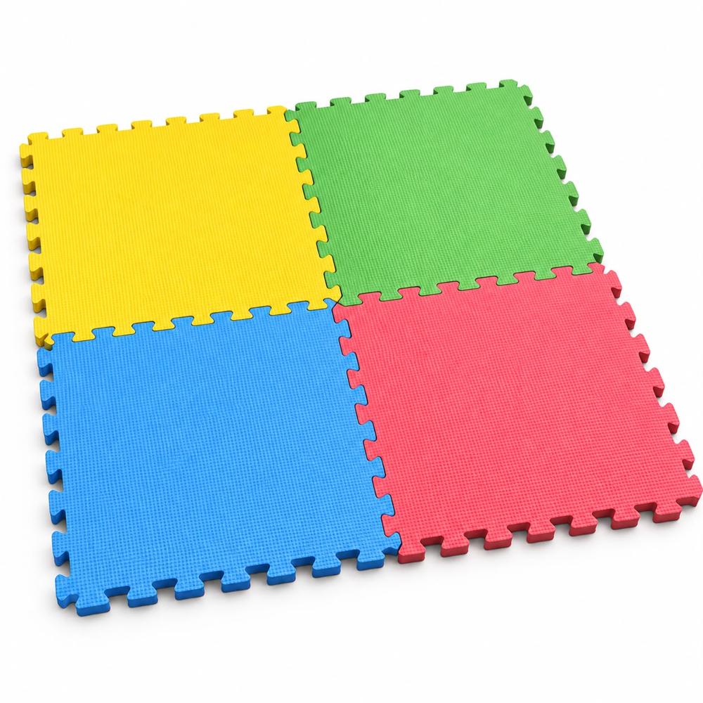 Pisos Alfombra Goma Eva - 60 x 60 cm. - 04 Und. - Multicolores