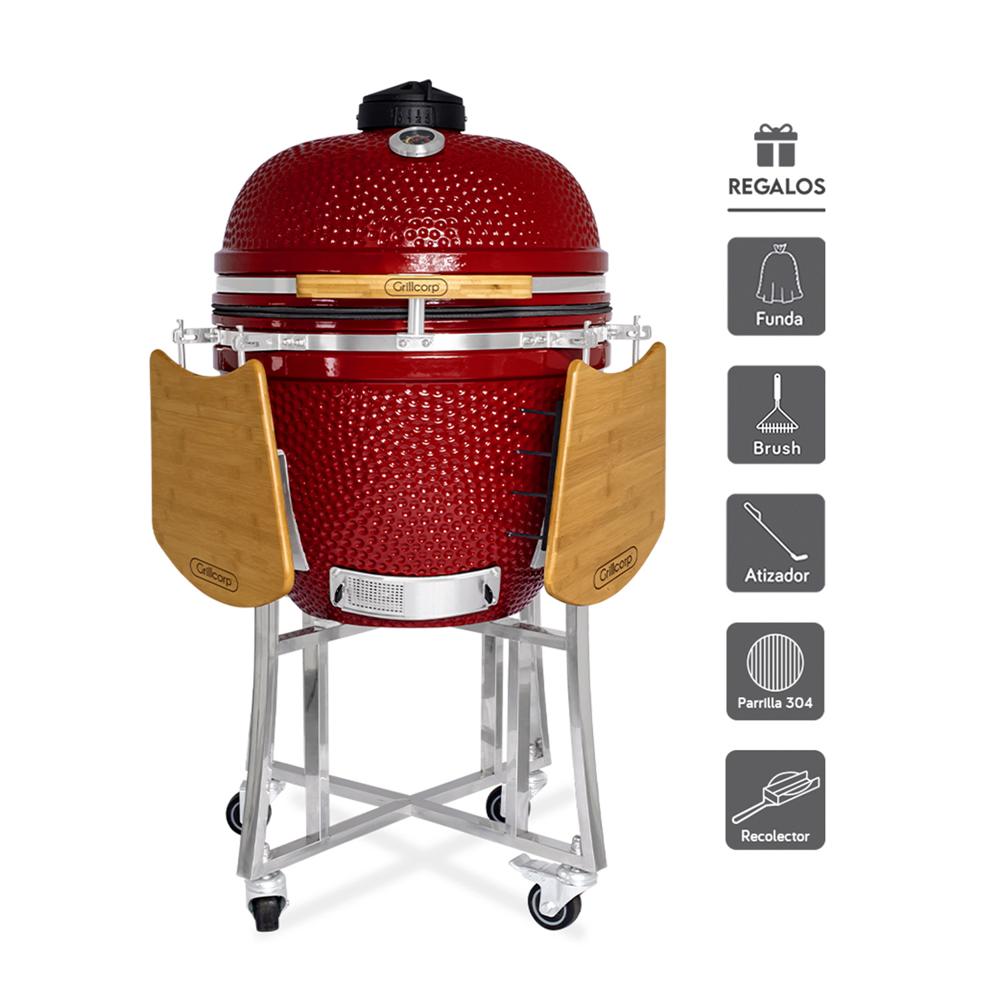 Kamado Granada 23 Rojo más 5 accesorios